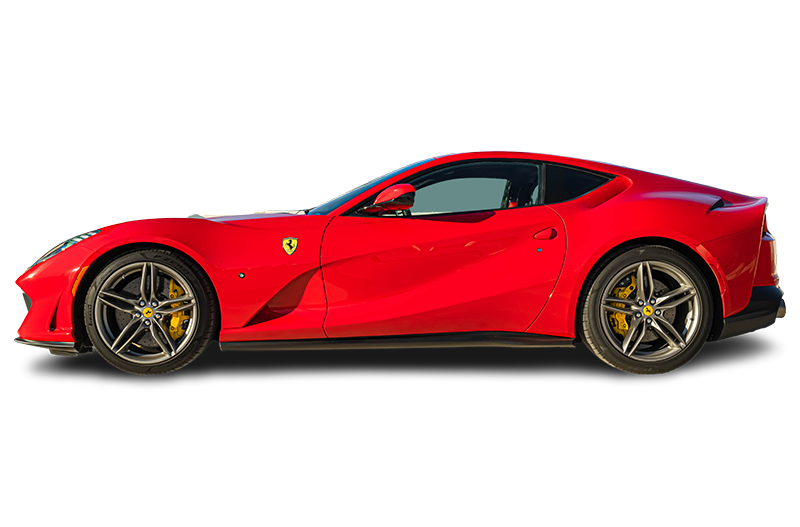 The sleek look and reliability of the Ferrari are unmatched in supercars. The company has launched amazing cars with the Ferrari 812 Superfast, just adding more success to the line-up. It has next-level handling, a generous cargo capacity, and a bullet-train acceleration.

Do you know what the Ferrari 812 Superfast is? The perfect example of a supercar created is when an automaker commits to crafting a vehicle that delivers a performance worth every penny.

Ferrari has traded in the V8 engine with a 6.5L V12 engine. Its coupe body is capable of a maximum horsepower of 789 HP. It has a 7-Speed Dual-Clutch transmission with a 530 lbf·ft torque.

Get a powerful engine and speed with this car that takes you 0–60 mph in 2.8 seconds and covers ¼ mile is only 10.2 seconds at a top speed of 211 mph.

If you have a thirst for an exotic car with spectacular handling, the red Ferrari 812 Superfast won't disappoint.

What are you driving today? Reserve your dream car now!