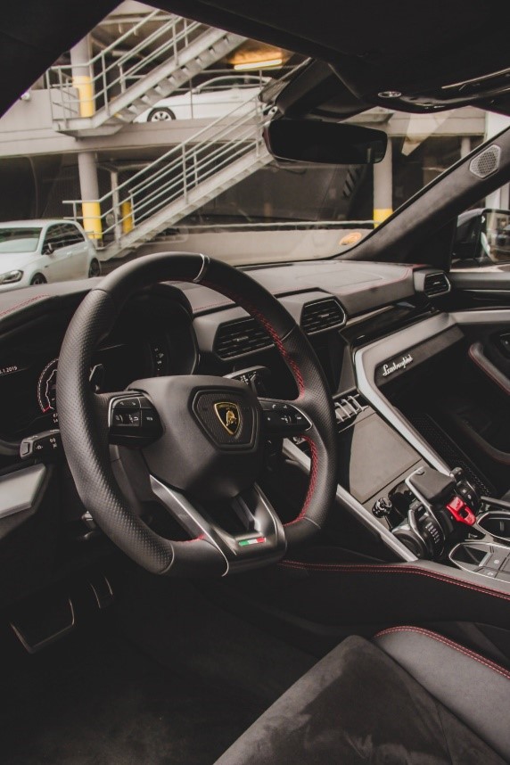 Dashboard of a Lamborghini